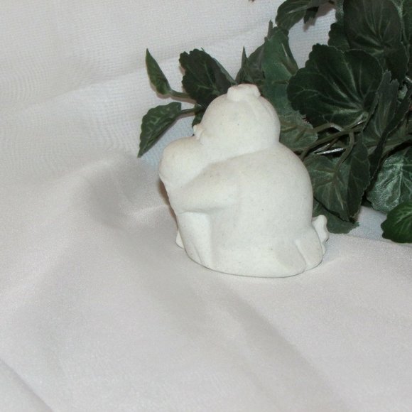 MARBELL Stone Art Sculpture Figurine Child & Seal 3" Belgium Statue Decor - Picture 3 of 7